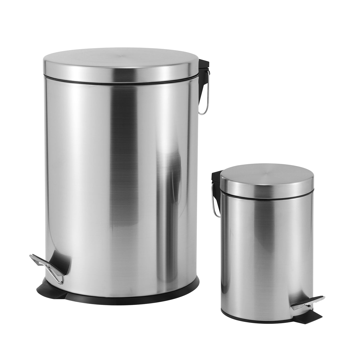 ROMA 3L + 20L S/S PEDAL BIN COMBO SET - SILVER