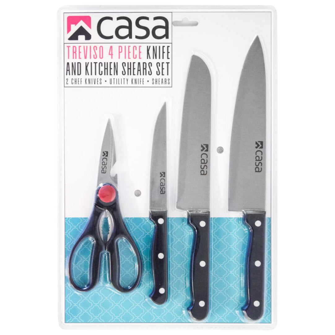 4PC KNIFE & FOOD SHEAR SET- TREVISO