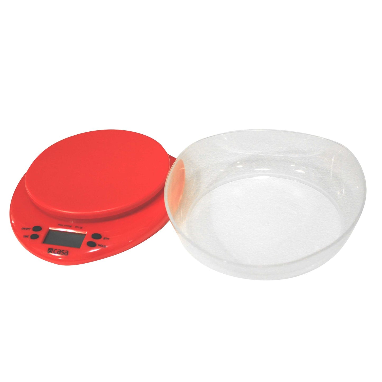 KITCHEN SCALE W/ CLEAR BOWL - FRESCO RED