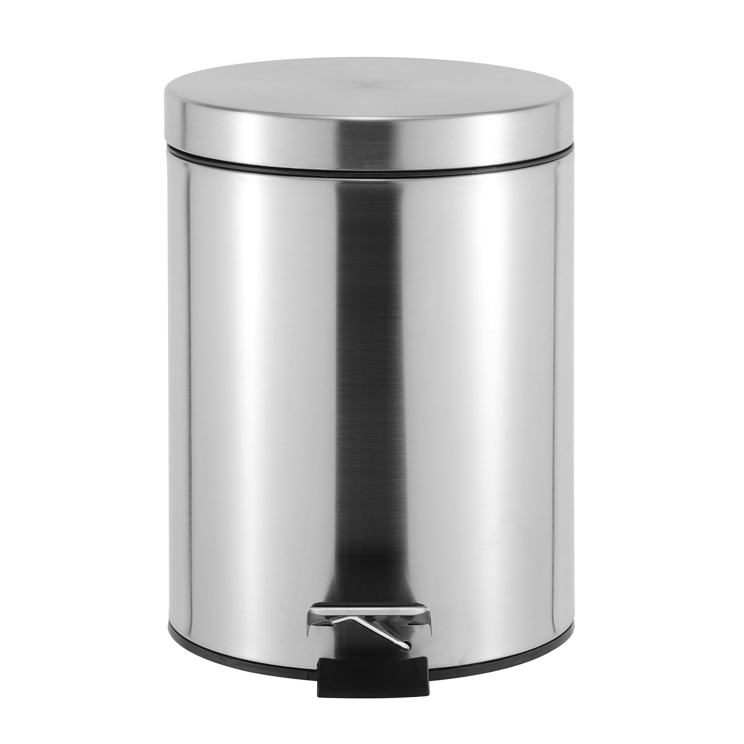 ROMA 5L S/S PEDAL BIN - SILVER