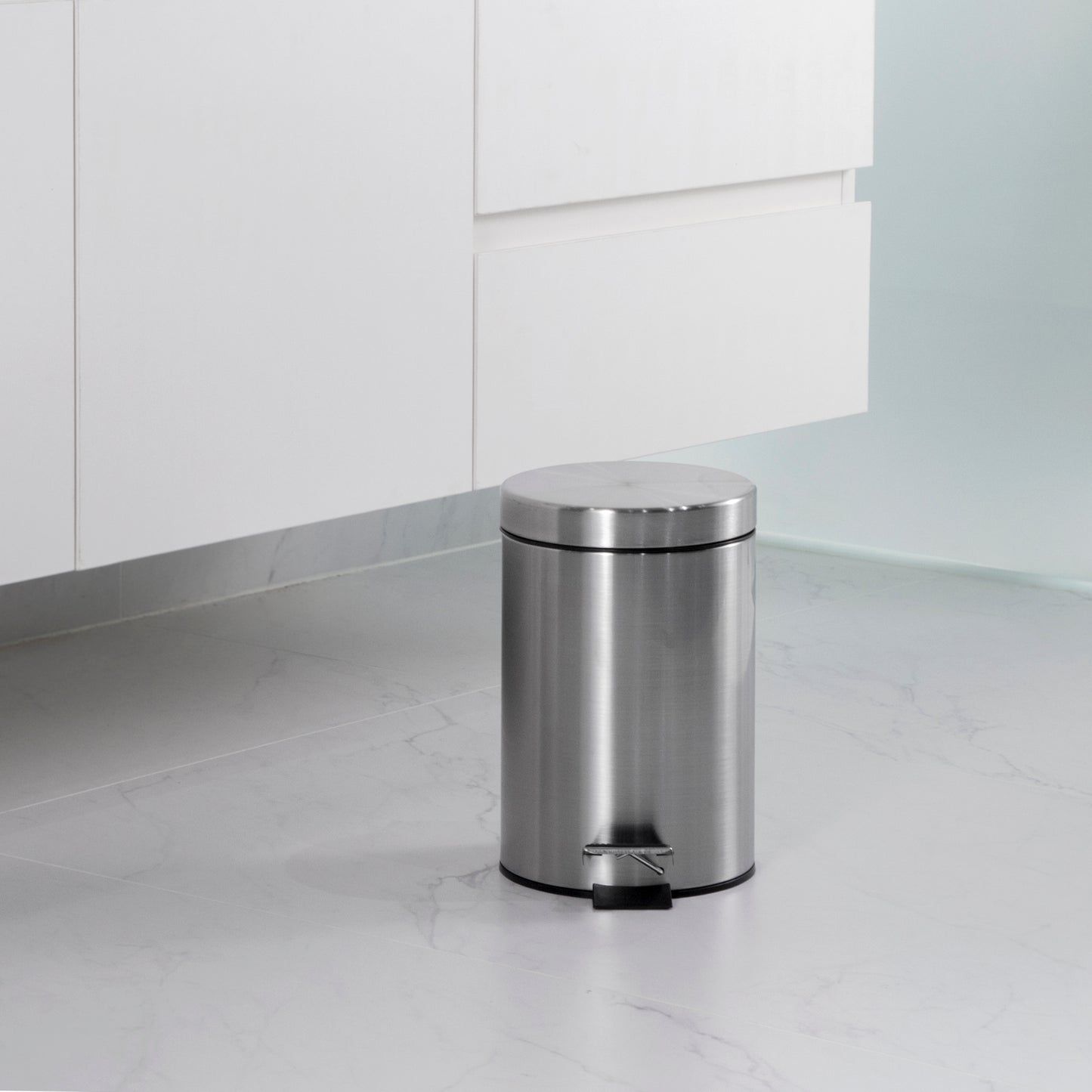 ROMA 3L S/S PEDAL BIN - SILVER