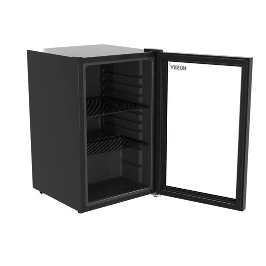 130L UNDER-COUNTER BEVERAGE COOLER - GLASS DOOR - BLACK