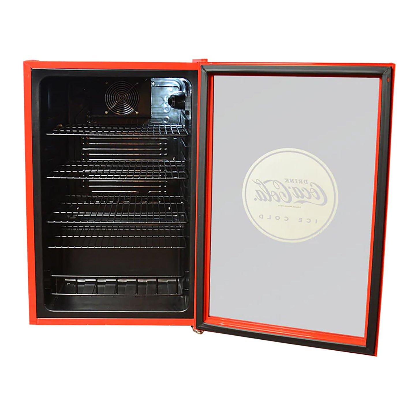 130L UNDER-COUNTER BEVERAGE COOLER - GLASS DOOR - COCA COLA - RED