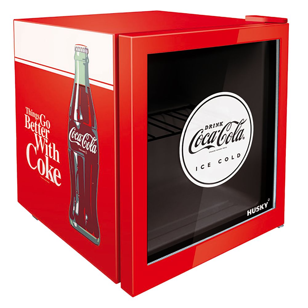 46L COUNTER-TOP BEVERAGE COOLER W/ GLASS DOOR - COCA COLA - RED