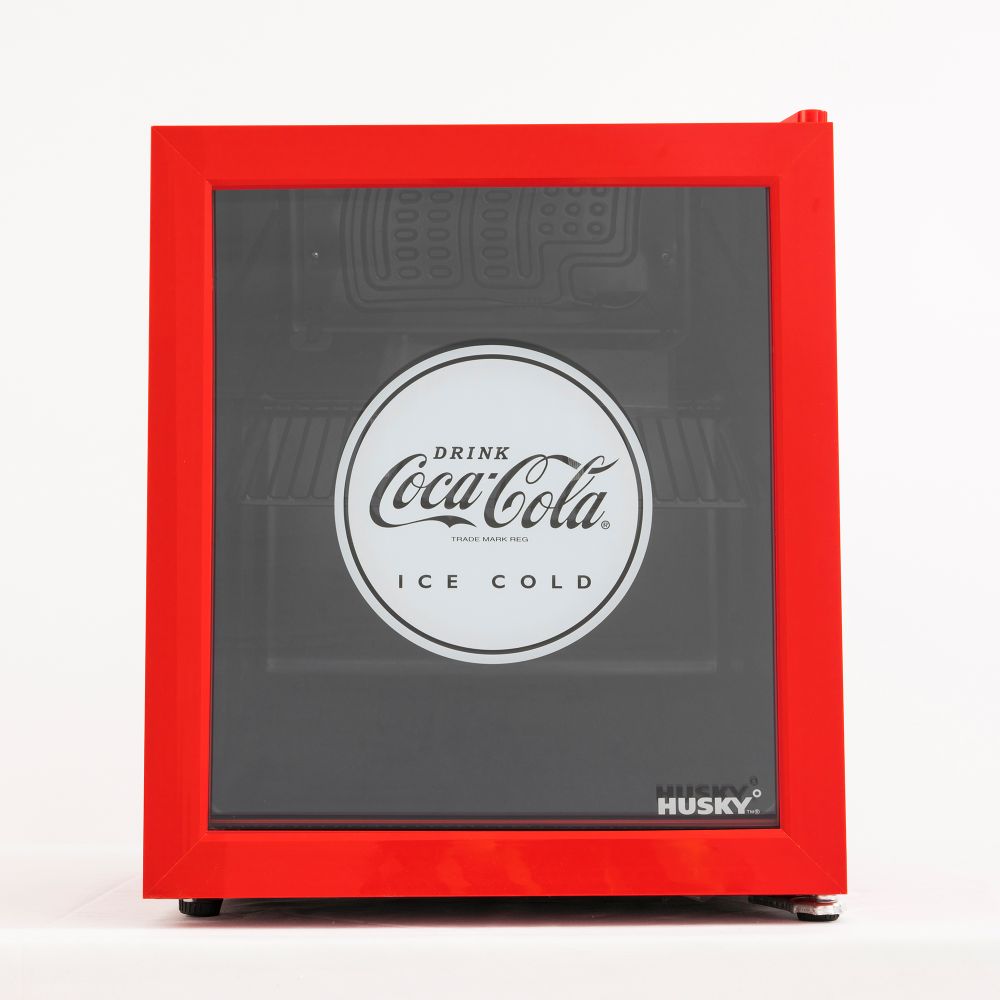 46L COUNTER-TOP BEVERAGE COOLER W/ GLASS DOOR - COCA COLA - RED