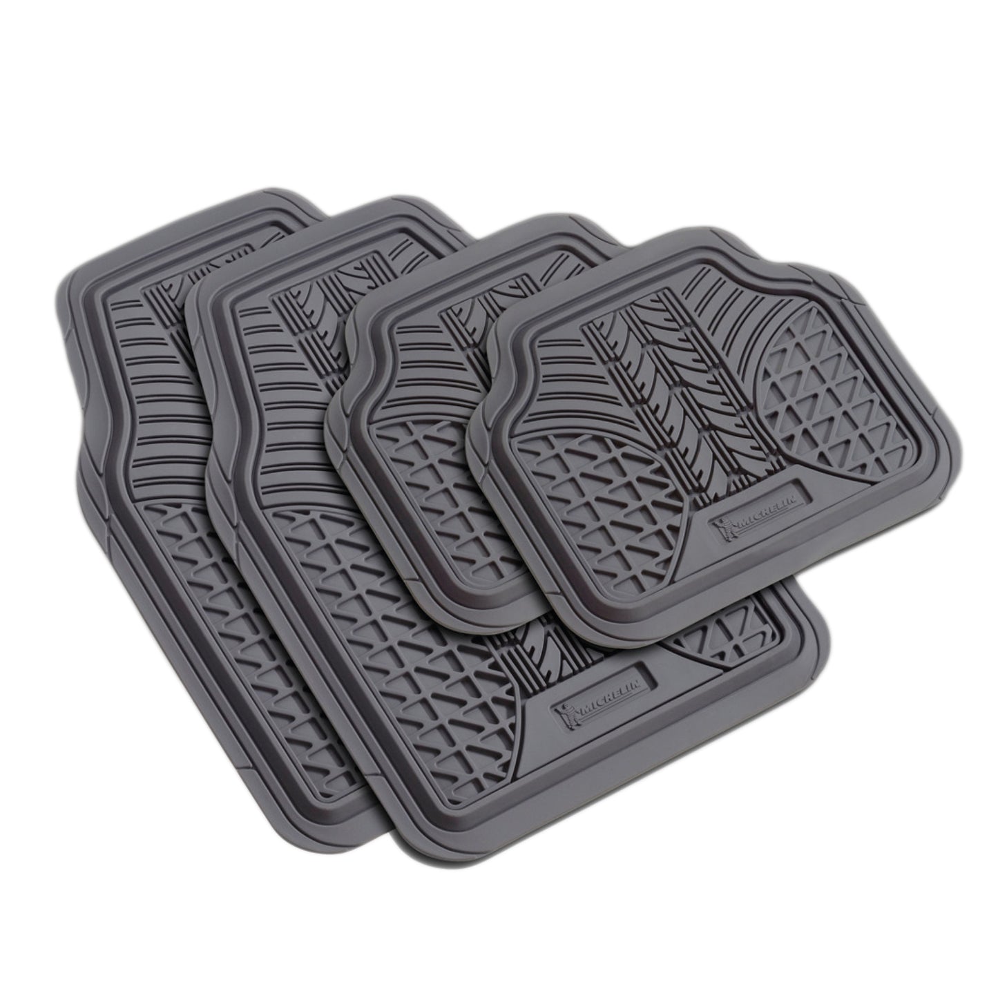 4x4 FLOOR MAT 4PC SET - HEAVY DUTY RUBBER