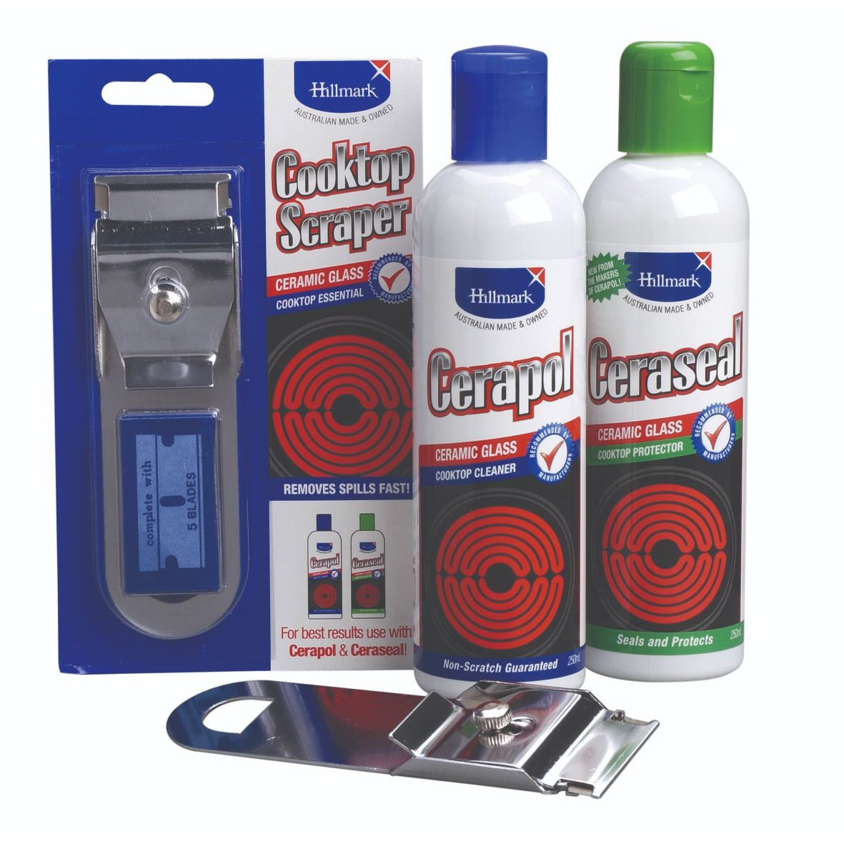 CLEANING VALUE PACK #1 – CERAPOL + CERASEAL + SCRAPER