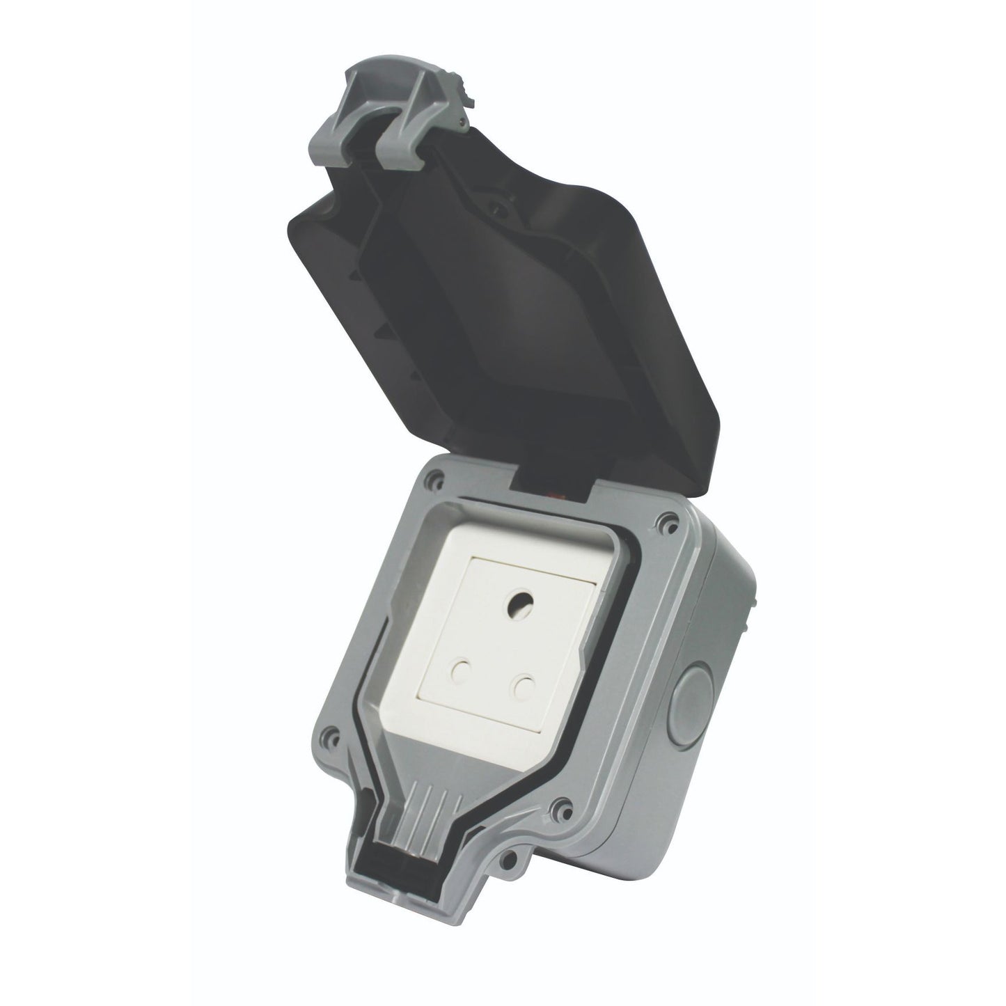 IP66 SINGLE UNSWITCHED 16A SA OUTDOOR SOCKET (1 X 3 PIN)