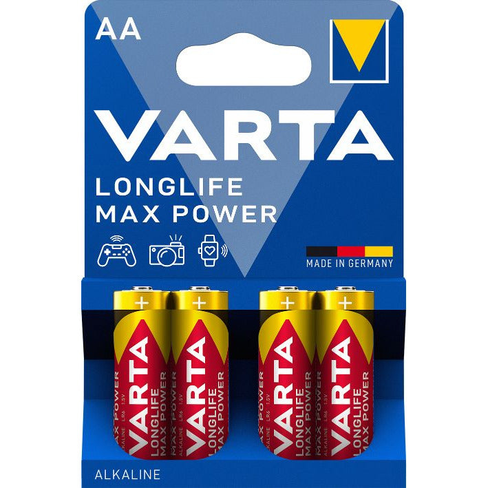 LONGLIFE MAX POWER BATTERIES AA 4 PACK