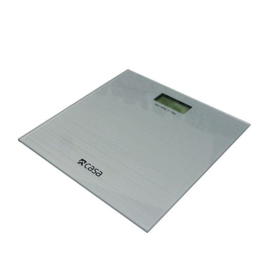 ELECTRONIC SPARKLE GLASS BATHROOM SCALE - ARGENTO (SILVER)
