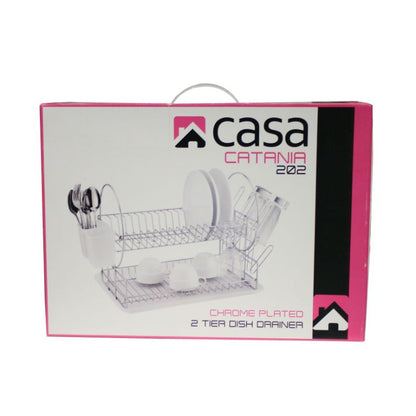 CATANIA 202 CHROME PLATED DISH DRAINER 2 TIER